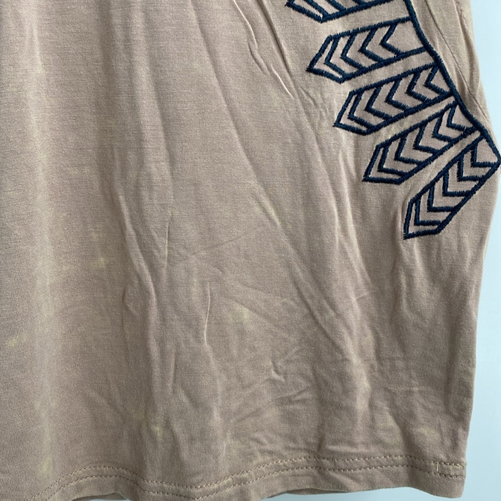 NEW POL Boho Sleeveless Cutout Cropped Top with Black Embroidery Casual Size S - Picture 3 of 6